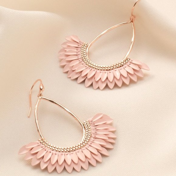 Stella & Dot | Rose Gold + Pale Pink Pegasus Statement Earrings RetiredE… - Picture 6 of 7